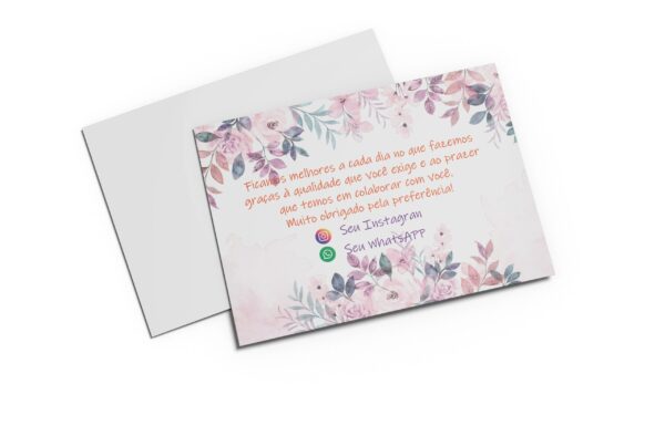 CARTÕES DE AGRADECIMENTO PERSONALIZADO