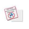 PLACA PARA BANHEIRO  10cm X 10cm X 2mm