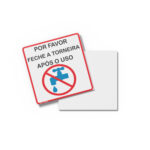 PLACA PARA BANHEIRO  10cm X 10cm X 2mm