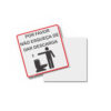 PLACA PARA BANHEIRO  10cm X 10cm X 2mm