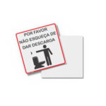 PLACA PARA BANHEIRO  10cm X 10cm X 2mm
