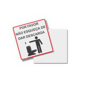 PLACA PARA BANHEIRO  10cm X 10cm X 2mm