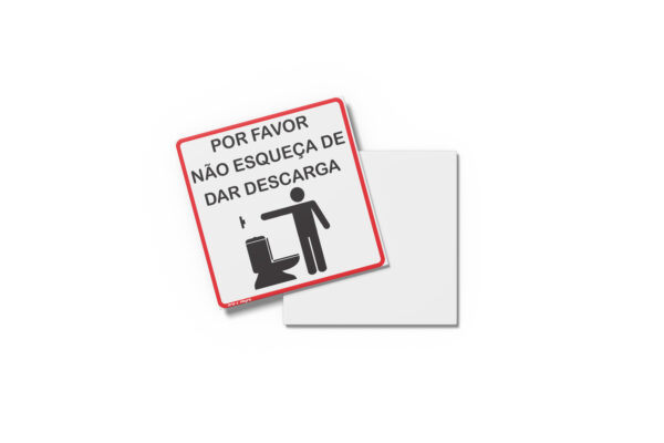 PLACA PARA BANHEIRO  10cm X 10cm X 2mm