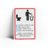 PLACA PARA BANHEIRO  10cm X 15cm X 2mm