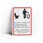 PLACA PARA BANHEIRO  10cm X 15cm X 2mm