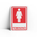 PLACA PARA BANHEIRO  10cm X 15cm X 2mm