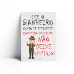 PLACA PARA BANHEIRO  18cm X 25cm X 2mm