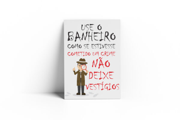 PLACA PARA BANHEIRO  18cm X 25cm X 2mm
