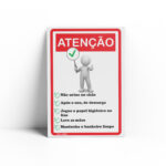 PLACA PARA BANHEIRO  10cm X 15cm X 2mm