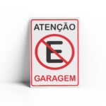 PLACA PARA ESTACIONAMENTO 18cm X 25cm X 2mm