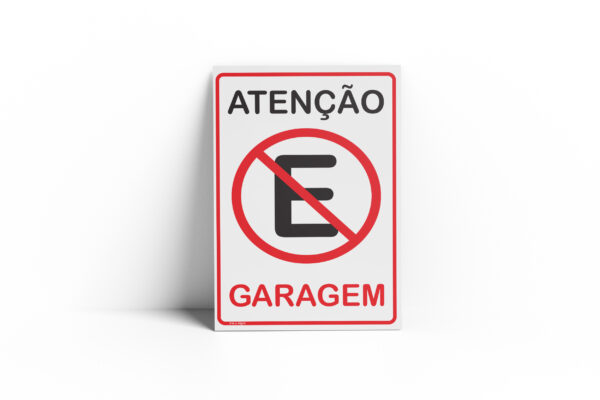 PLACA PARA ESTACIONAMENTO 18cm X 25cm X 2mm