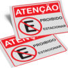 PLACA PARA ESTACIONAMENTO  90cm X 70cm X 2mm