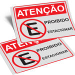 PLACA PARA ESTACIONAMENTO  90cm X 70cm X 2mm