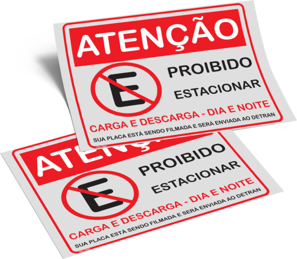 PLACA PARA ESTACIONAMENTO 90cm X 70cm X 2mm