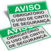 PLACA SEGURANÇA NO TRABALHO 20cm X 30cm X 2mm