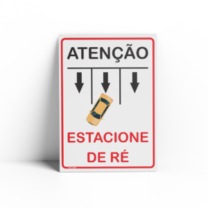 PLACA PARA ESTACIONAMENTO 18cm X 25cm X 2mm