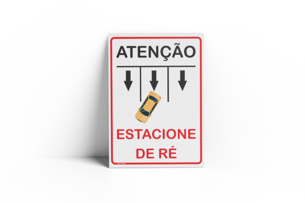 PLACA PARA ESTACIONAMENTO 18cm X 25cm X 2mm