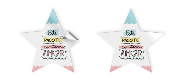 ADESIVO EM FORMATO DE ESTRELA 5cm x 5cm