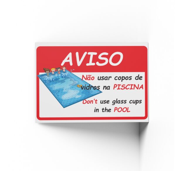 PLACA PARA PISCINA 10cm X 15cm X 2mm
