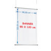 BANNER DE LONA 90 X 120 CM COM BASTÃO