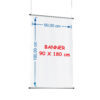 BANNER DE LONA 90 X 180 CM COM BASTÃO