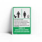 PLACA PARA BANHEIRO  10cm X 15cm X 2mm