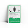 PLACA PARA BANHEIRO  10cm X 15cm X 2mm