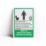 PLACA PARA BANHEIRO  10cm X 15cm X 2mm