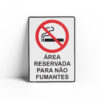 PROIBIDO FUMAR  18 cm X 25cm X 2mm
