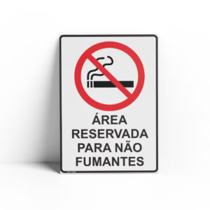 PROIBIDO FUMAR  18 cm X 25cm X 2mm