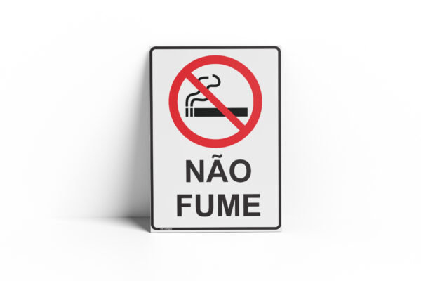 PROIBIDO FUMAR  18 cm X 25cm X 2mm