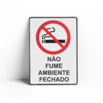 PROIBIDO FUMAR  18 cm X 25cm X 2mm