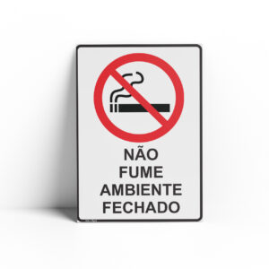 PROIBIDO FUMAR  18 cm X 25cm X 2mm