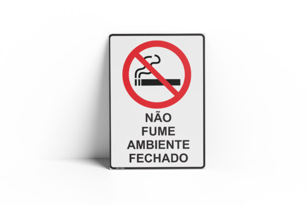 PROIBIDO FUMAR  18 cm X 25cm X 2mm