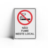 PROIBIDO FUMAR  18 cm X 25cm X 2mm