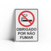 PROIBIDO FUMAR  18 cm X 25cm X 2mm