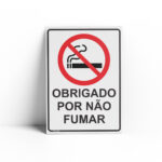 PROIBIDO FUMAR  18 cm X 25cm X 2mm
