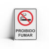 PROIBIDO FUMAR  18 cm X 25cm X 2mm