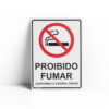 PROIBIDO FUMAR  18 cm X 25cm X 2mm
