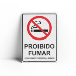 PROIBIDO FUMAR  18 cm X 25cm X 2mm