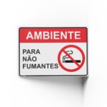 PROIBIDO FUMAR  25 cm X 18cm X 2mm