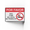 PROIBIDO FUMAR  25 cm X 18cm X 2mm