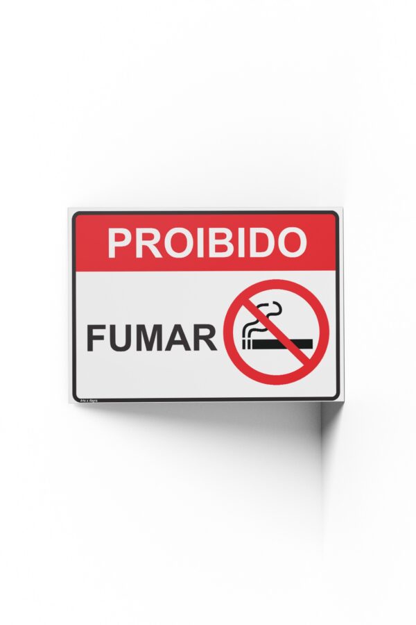PROIBIDO FUMAR  25 cm X 18cm X 2mm