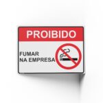 PROIBIDO FUMAR  25 cm X 18cm X 2mm
