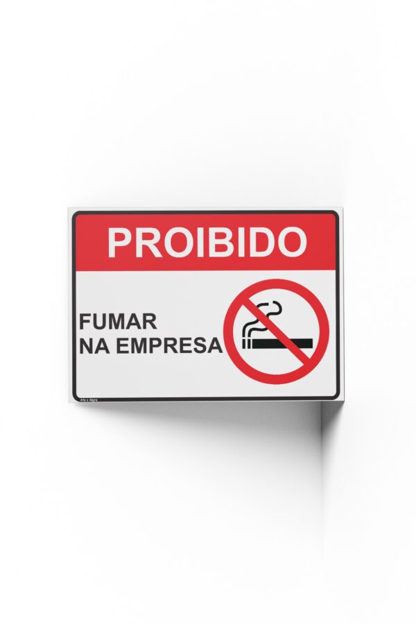 PROIBIDO FUMAR  25 cm X 18cm X 2mm